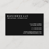 berufliches Recht: Gerichtsstände Visitenkarte (Rückseite)