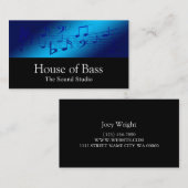 Berufliches Recording Studio mit Blue Music Visitenkarte (Vorne/Hinten)