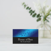 Berufliches Recording Studio mit Blue Music Visitenkarte (Stehend Vorderseite)