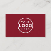 Berufliches Red Modern Foto Logo Visitenkarte (Rückseite)