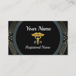 Berufliches registrierte Krankenschwester-Gold und Visitenkarte