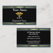 Berufliches registrierte Krankenschwester-Gold und Visitenkarte (Vorne/Hinten)