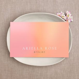 Berufliches Reinblush Pink Ombre Feminine Visitenkarte