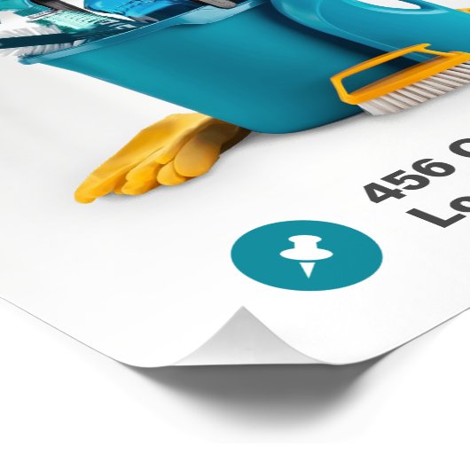 Berufliches Reinigungsgeschäft Poster (Ecke)