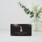 Berufliches Reinigungshaus Behaltend Sprühflasche Visitenkarte (Stehend Vorderseite)