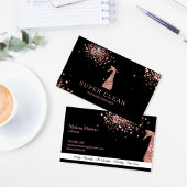 Berufliches Reinigungshaus Behaltend Sprühflasche Visitenkarte