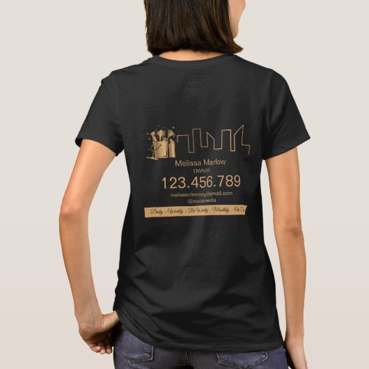 Berufliches Reinigungshaus Kommerziell T-Shirt (Rückseite)