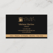 Berufliches Reinigungshaus Kommerziell Visitenkarte (Rückseite)