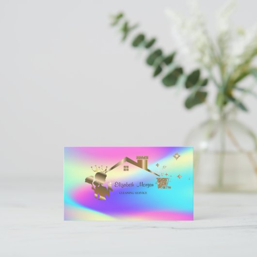 Berufliches Reinigungshaus Visitenkarte (Stehend Vorderseite)