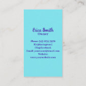 Berufliches Reinigungsservice für Haushaltshäuser Visitenkarte (Rückseite)