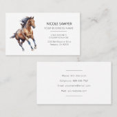 Berufliches Reitpferd Personalisiert Visitenkarte (Vorne/Hinten)