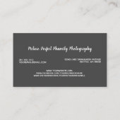 Berufliches rosa Blumenkamera-Fotograf-Grau Visitenkarte (Rückseite)