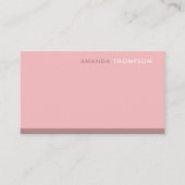 Berufliches Rosa Einfache Minimalistische QR-Code Visitenkarte (Vorderseite)