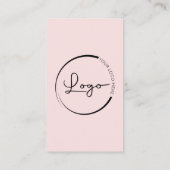 Berufliches Rosa-Foto-Logo - Social Media Visitenkarte (Rückseite)