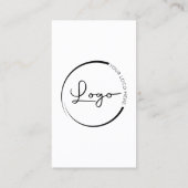 Berufliches Rosa-Foto-Logo - Social Media Visitenkarte (Rückseite)