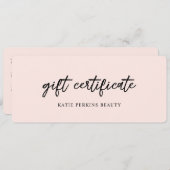 Berufliches Rosa-Geschenkgutschein (Vorne/Hinten)