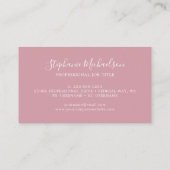 Berufliches Rosa Gold Abstrakt Visitenkarte (Rückseite)