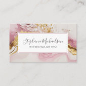 Berufliches Rosa Gold Abstrakt Visitenkarte (Vorderseite)
