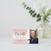 Berufliches rosa Metallic Real Anwesen Visitenkarte (Stehend Vorderseite)