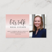 Berufliches rosa Metallic Real Anwesen Visitenkarte (Vorderseite)