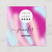 Berufliches rosa Pastellfarben - kundenspezifische Quadratische Visitenkarte (Vorderseite)