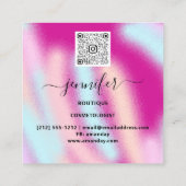 Berufliches rosa Pastellfarben - kundenspezifische Quadratische Visitenkarte (Rückseite)