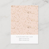 Berufliches Rosa und goldenes Ohr Visitenkarte (Rückseite)