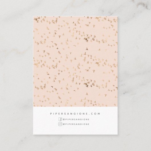 Berufliches Rosa und goldenes Ohr Visitenkarte (Rückseite)