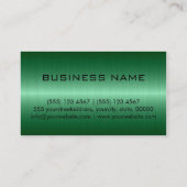 Berufliches rostfreier Stahl-Metallmonogramm #7 Visitenkarte (Rückseite)