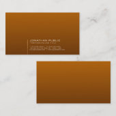 Berufliches Rot Brown Modernes Schlicht Visitenkarte (Vorne/Hinten)