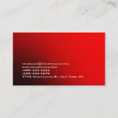 Berufliches Rot-Schwarz-Monogramm Visitenkarte (Rückseite)