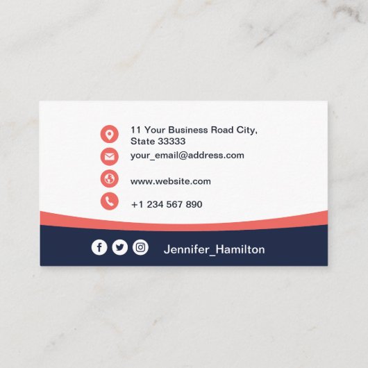 Berufliches Rot, um den QR-Code Ihres Logos hinzuz Visitenkarte (Rückseite)