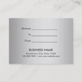 Berufliches rotes Band-metallische Rabattkarte (Rückseite)