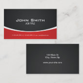 Berufliches rotes modernes elegantes nobles visitenkarte (Vorne/Hinten)