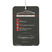 Berufliches rotes und schwarzes Kraftfahrzeug im D Autolufterfrischer (Vorderseite)