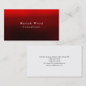 Berufliches Rotes Weiß Minimalistisch Moderne Visitenkarte (Vorne/Hinten)