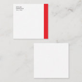 Berufliches Rotes Weiß Mitteilungskarte (Vorne/Hinten)