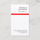 Berufliches Rotes Weiß Visitenkarte (Vorderseite)