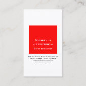 Berufliches Rotes Weiß Visitenkarte (Vorderseite)