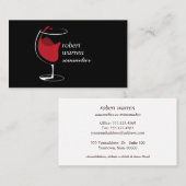 Berufliches Rotwein Visitenkarte (Vorne/Hinten)