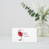Berufliches Rotwein Visitenkarte (Stehend Vorderseite)