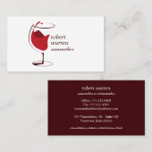 Berufliches Rotwein Visitenkarte (Vorne/Hinten)