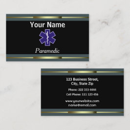 Berufliches Sanitäter-Gold und Schwarzes Visitenkarte