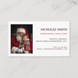 Berufliches Santa Claus Foto Visitenkarte