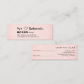 Berufliches sauberes Minimalistisches erröten Mini Visitenkarte (Vorne/Hinten)