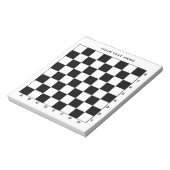 Berufliches Schachbrett mit Zahlen und Buchstaben Notizblock (Rotiert)