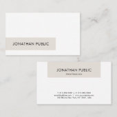 Berufliches schlankes elegantes Grafikdesign Schli Visitenkarte (Vorne/Hinten)