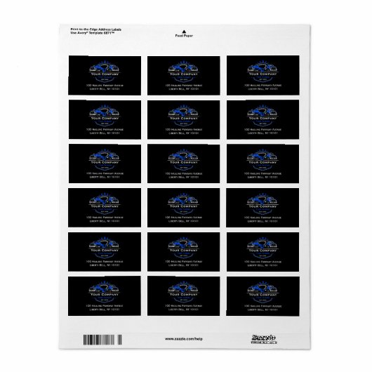 Berufliches Schleppunternehmen, Abschleppdienst Adressaufkleber (Vorne)