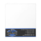 Berufliches Schleppunternehmen, Abschleppdienst Notizblock (Vorderseite)