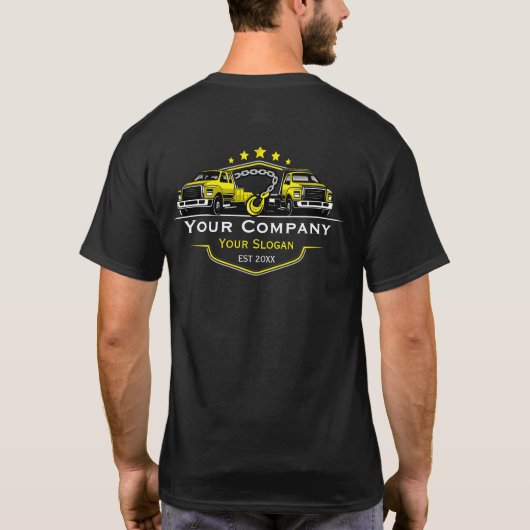 Berufliches Schleppunternehmen, Abschleppdienst T-Shirt (Rückseite)